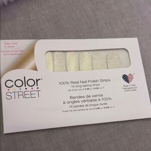 Color Street Brilliant White Nail Strips Leftover Confetti